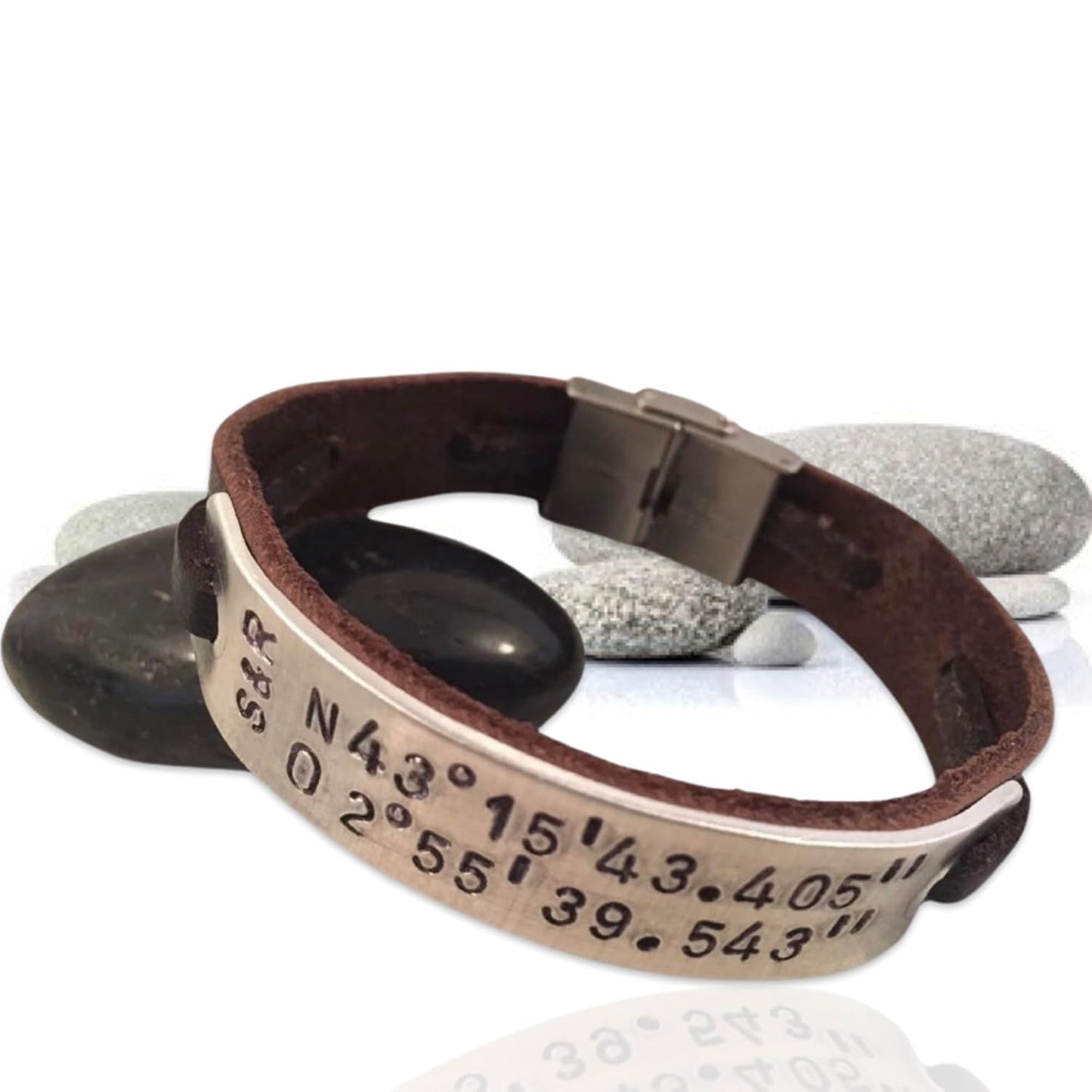 Personalized Leather Bracelet – Custom Engraved Gift