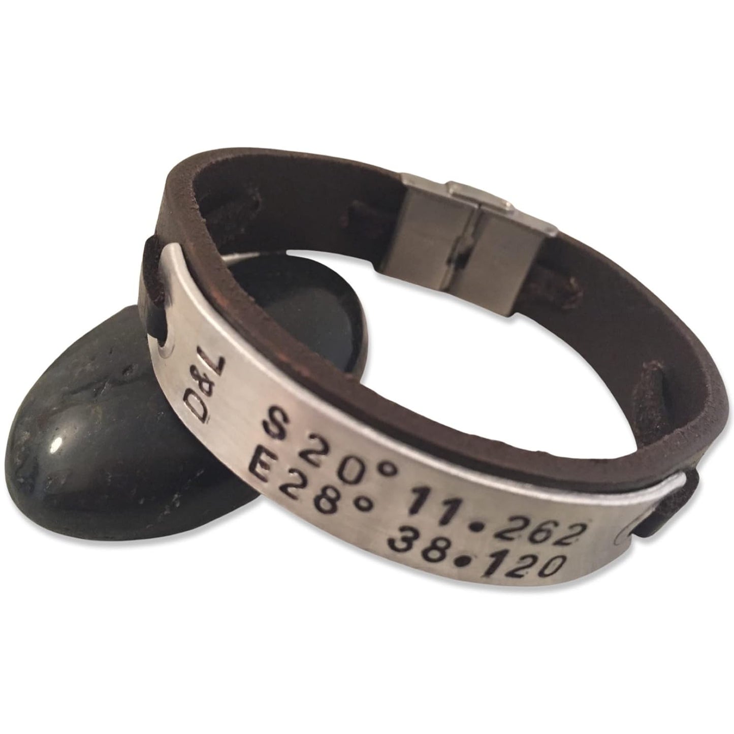 Personalized Leather Bracelet – Custom Engraved Gift