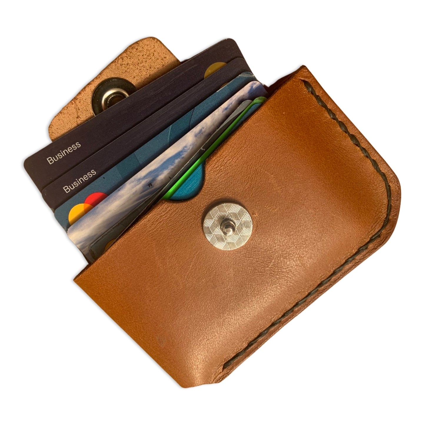 Minimalist Leather Card Holder - Black