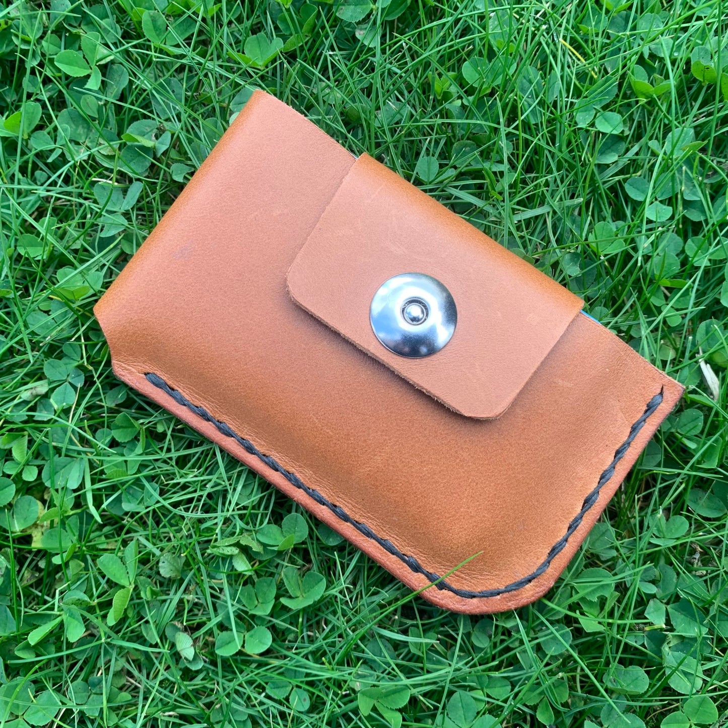Minimalist Leather Card Holder - Black