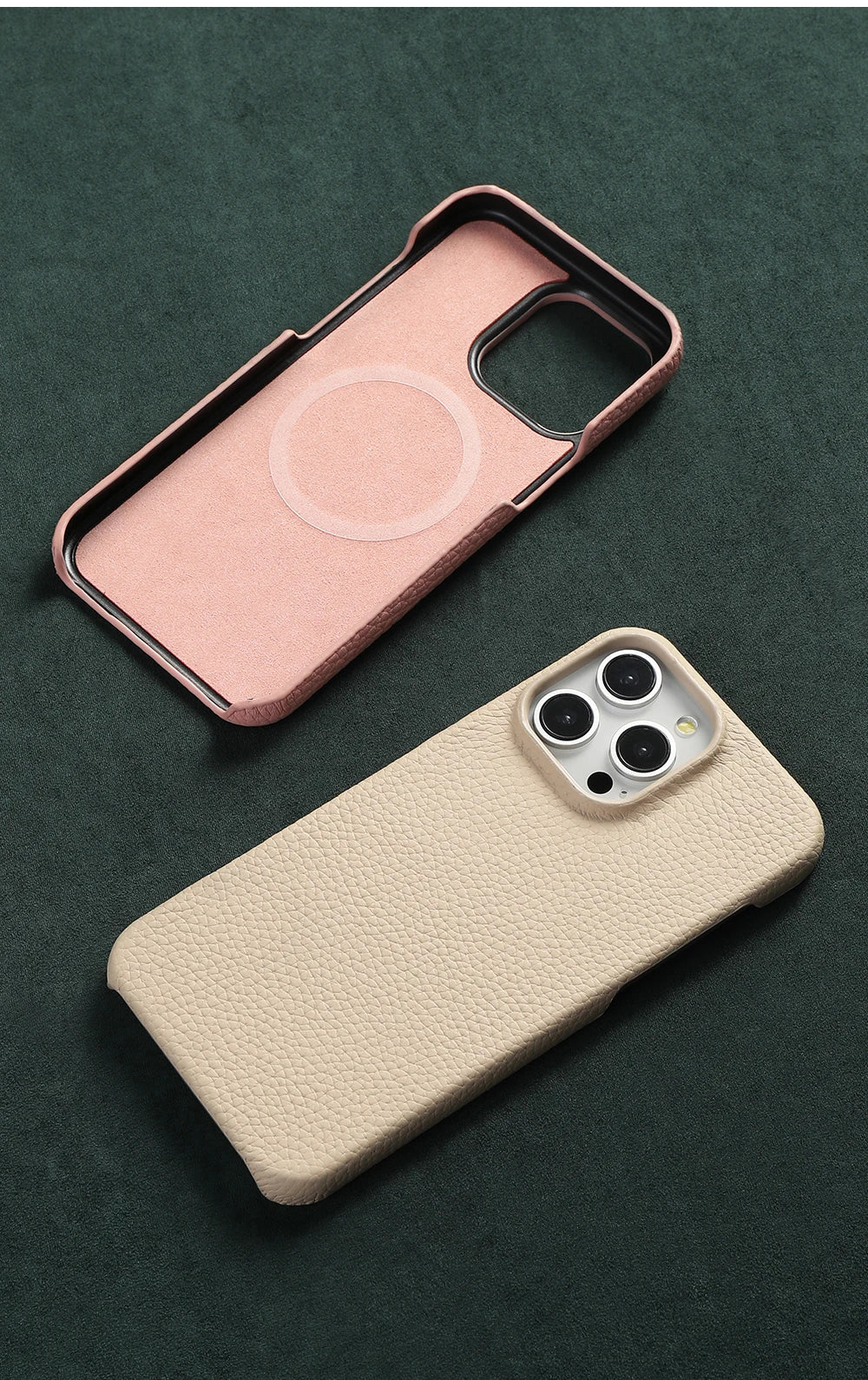 Magsafe Leather Shell Case for iPhone - Green
