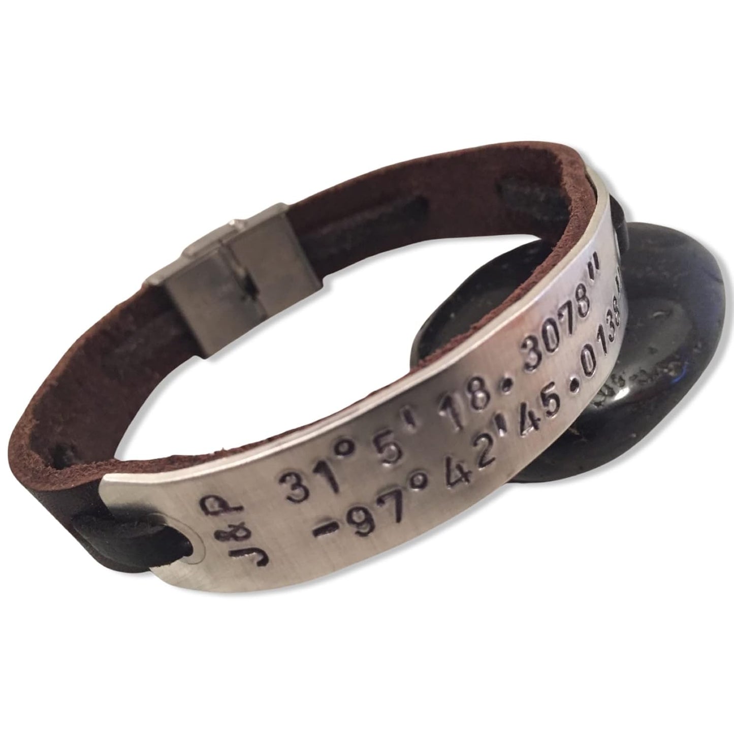 Personalized Leather Bracelet – Custom Engraved Gift