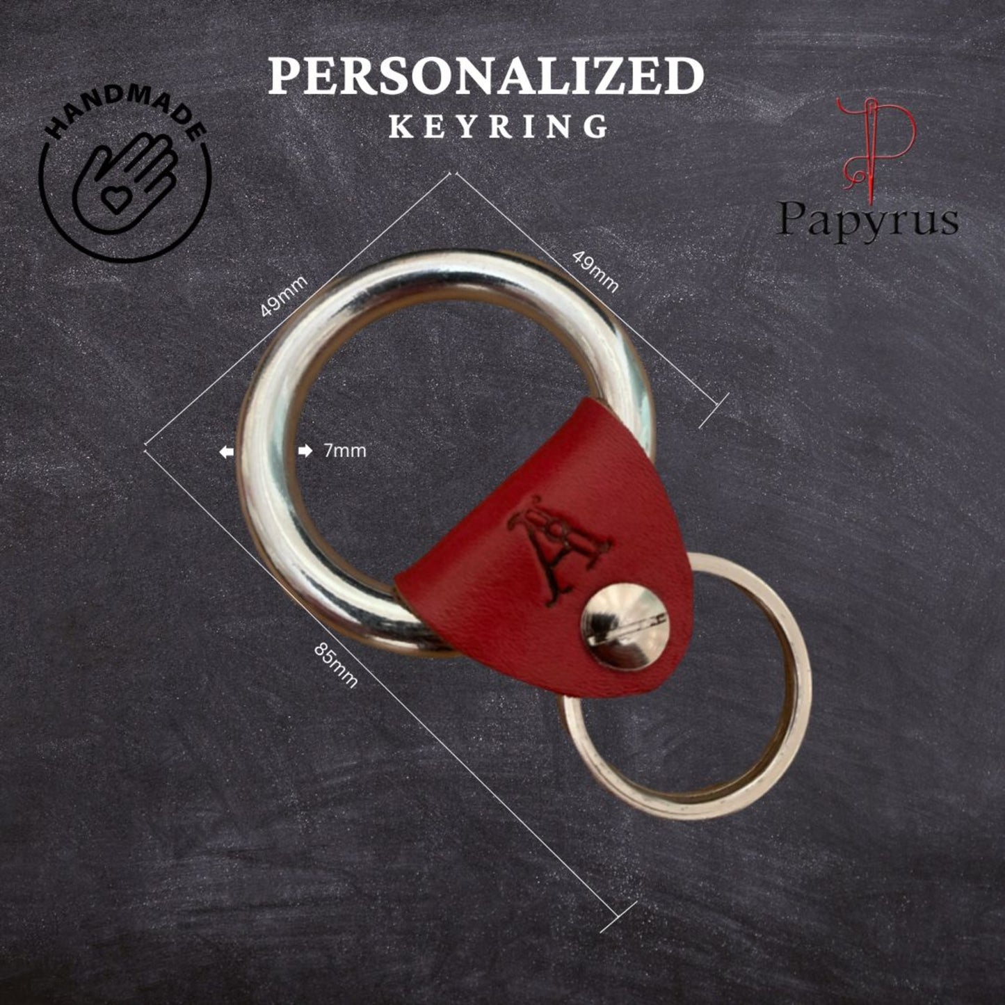 Stainless Steel Keyring - Custom Initial Key Ring
