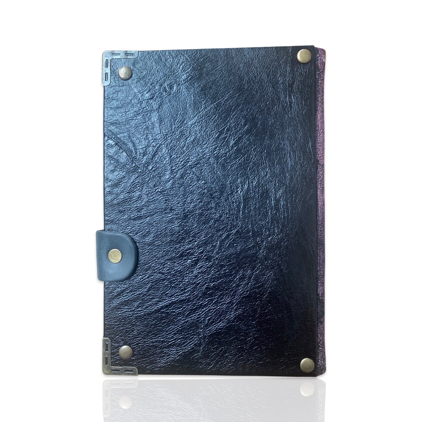 Mystic Ruins – Rustic Amethyst Edition Leather Journal with Vintage Clasp