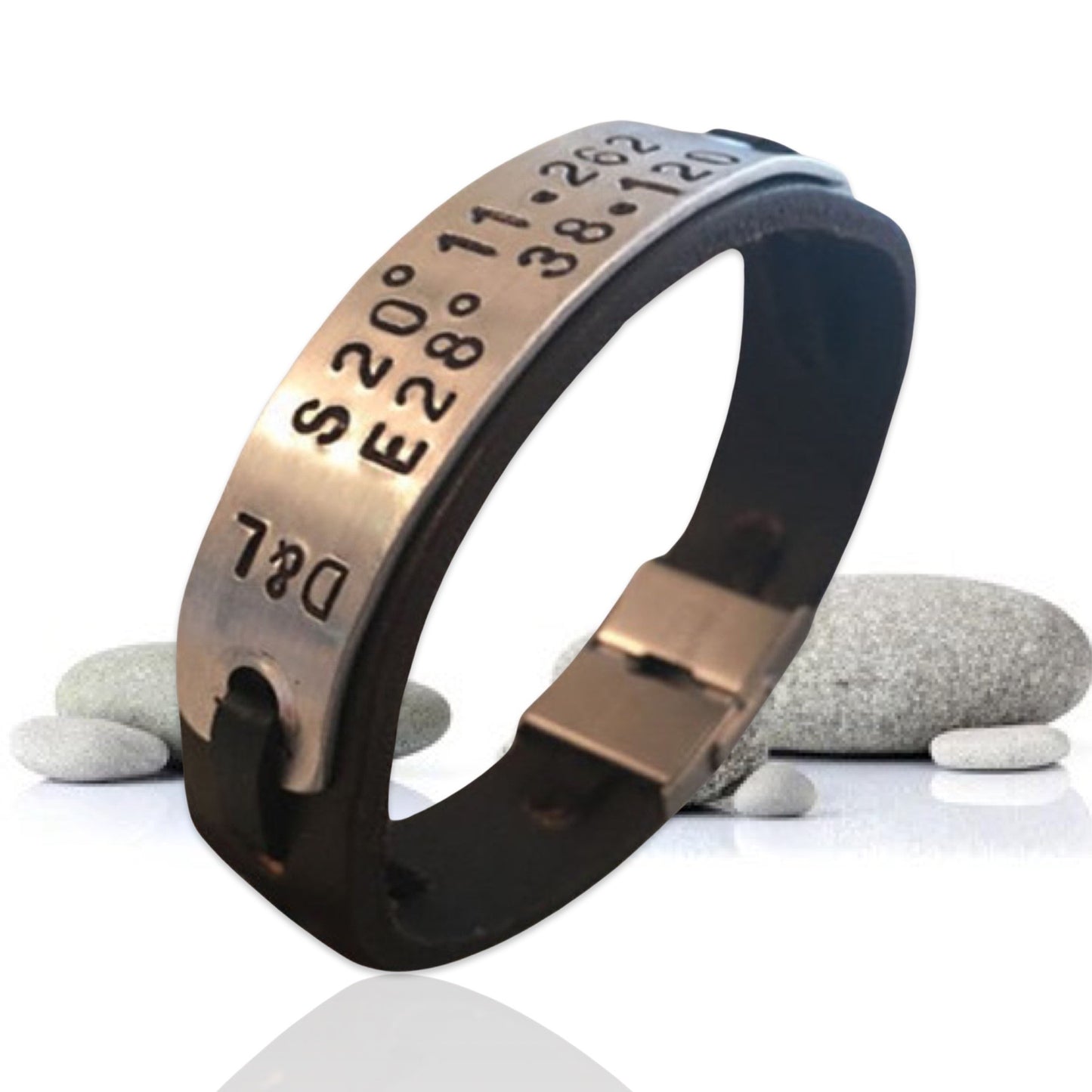 Personalized Leather Bracelet – Custom Engraved Gift