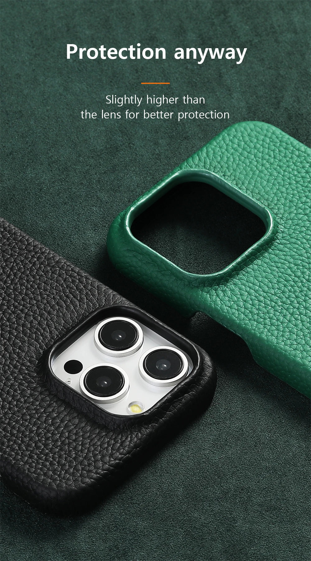 Magsafe Leather Shell Case for iPhone - Black