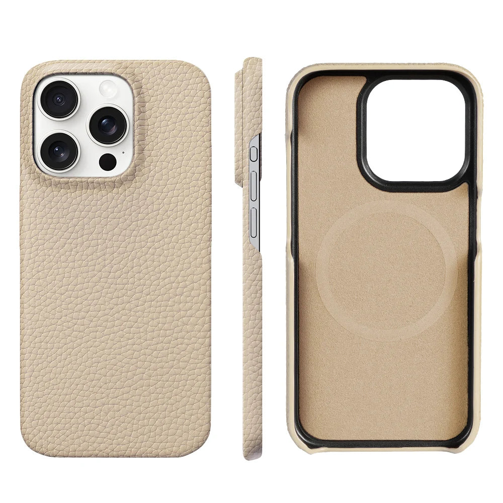 Magsafe Leather Shell Case for iPhone - Black