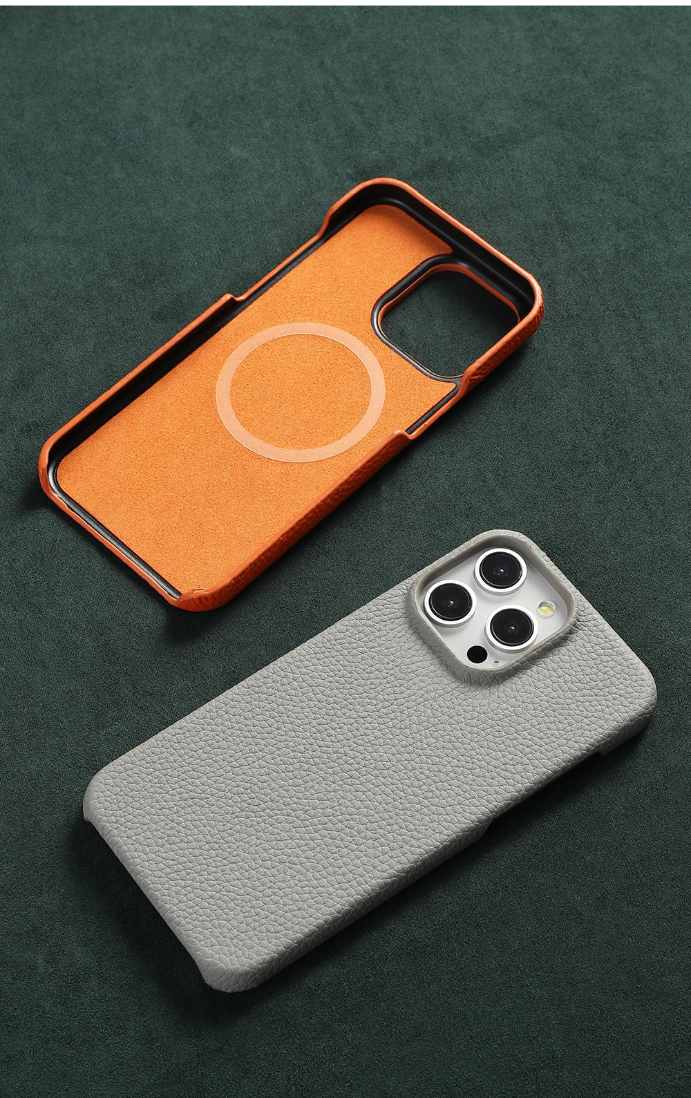 Magsafe Leather Shell Case for iPhone - Black