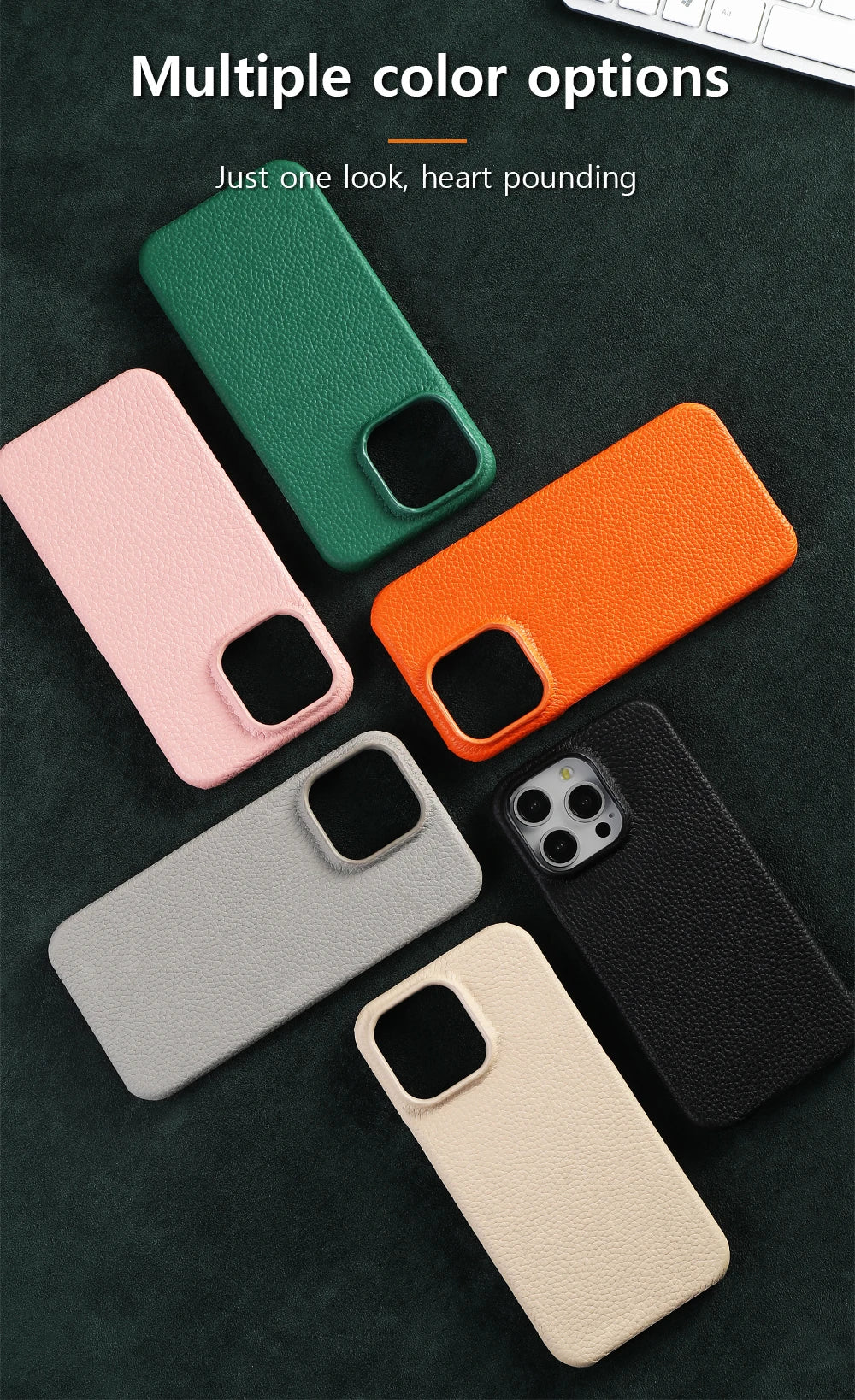 Magsafe Leather Shell Case for iPhone - Black