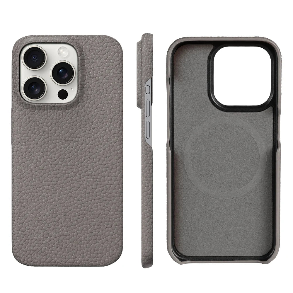 Magsafe Leather Shell Case for iPhone - Black