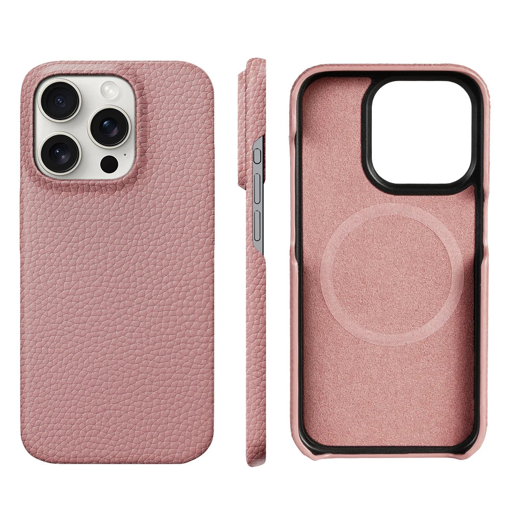 Magsafe Leather Shell Case for iPhone - Black