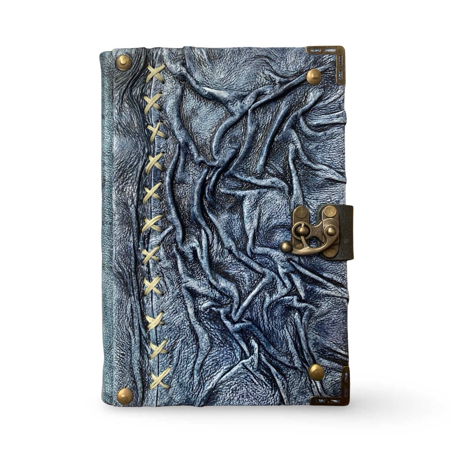 Mystic Ruins – Indigo Dusk Edition Leather Journal with Vintage Clasp
