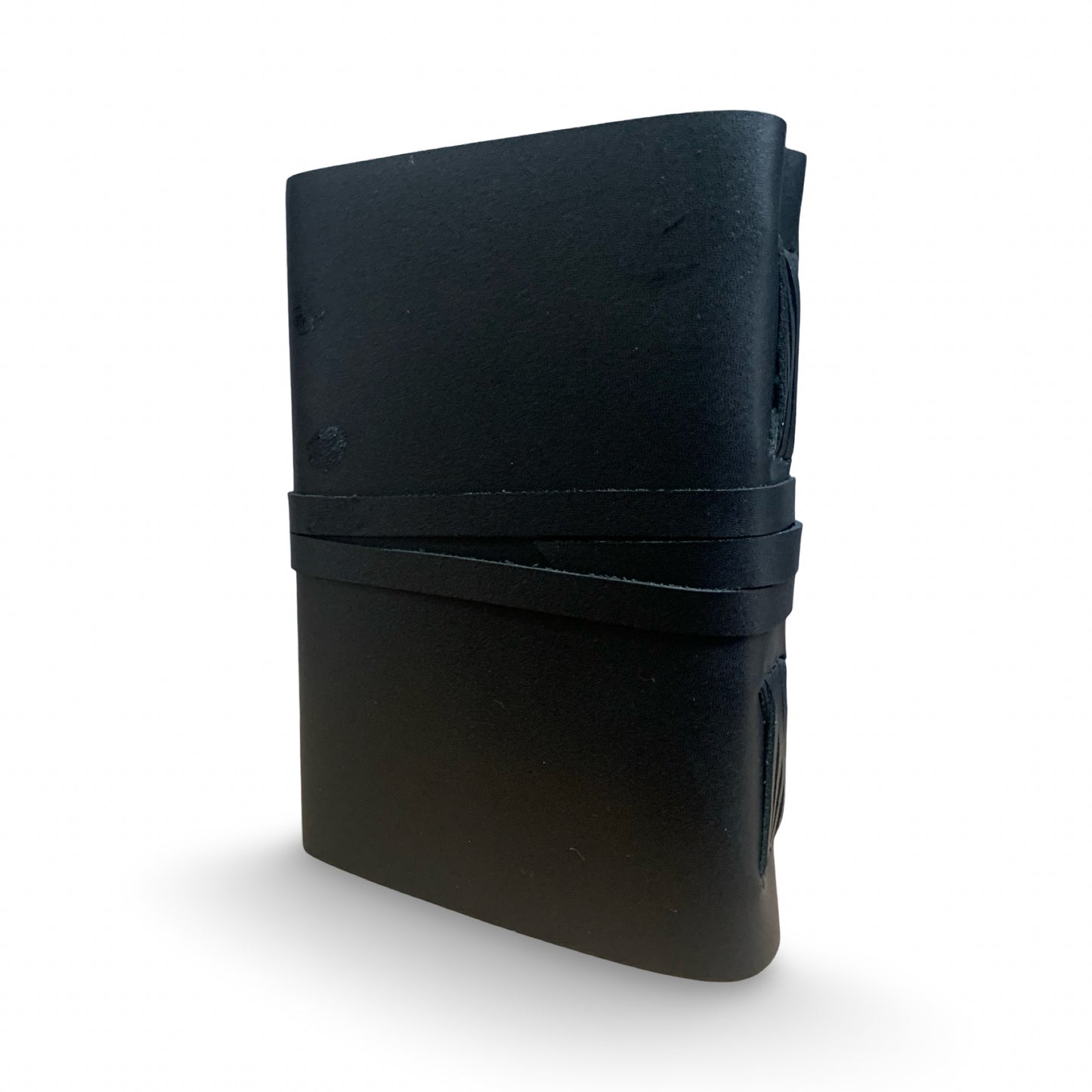 ChronoGear Wraparound Leather Journal – Steampunk Edition - Shadowforge Black